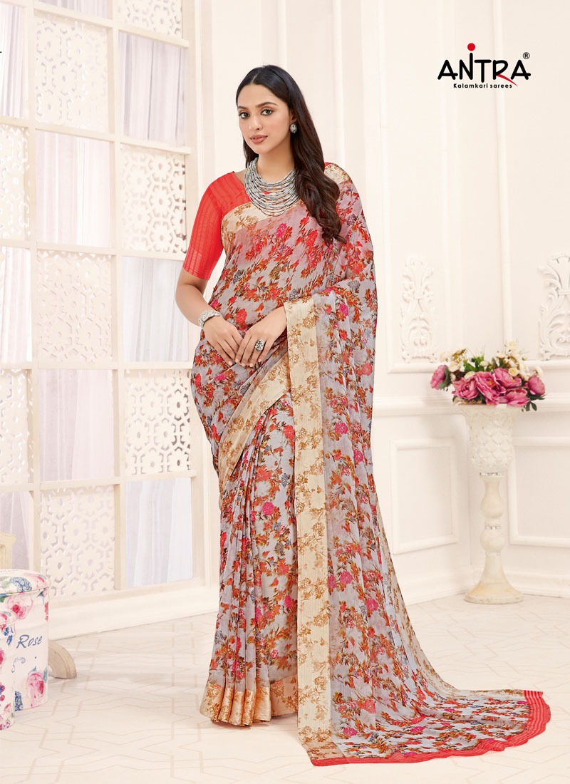 Antra Mariya Vol 1 Chiffon Fancy Printed Saree Online Shopping In India