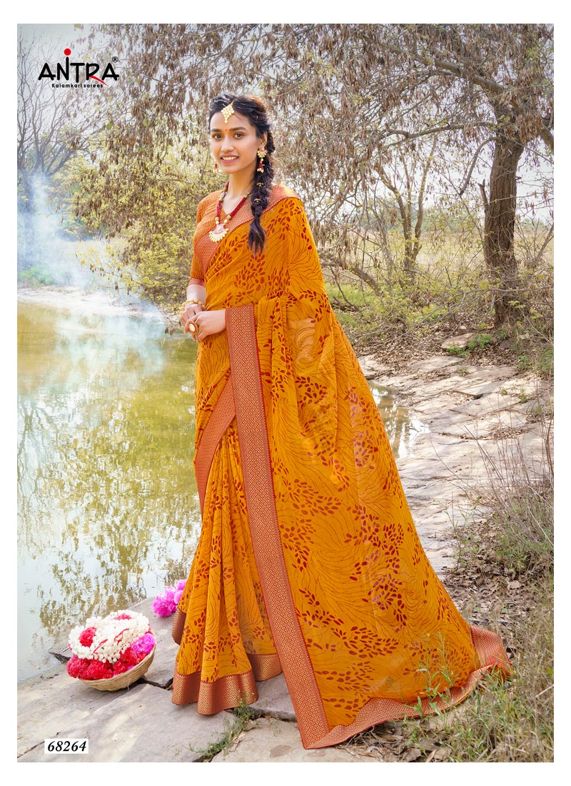 Antra Present Kishori Georgette Printed Saree Good Looking Collection