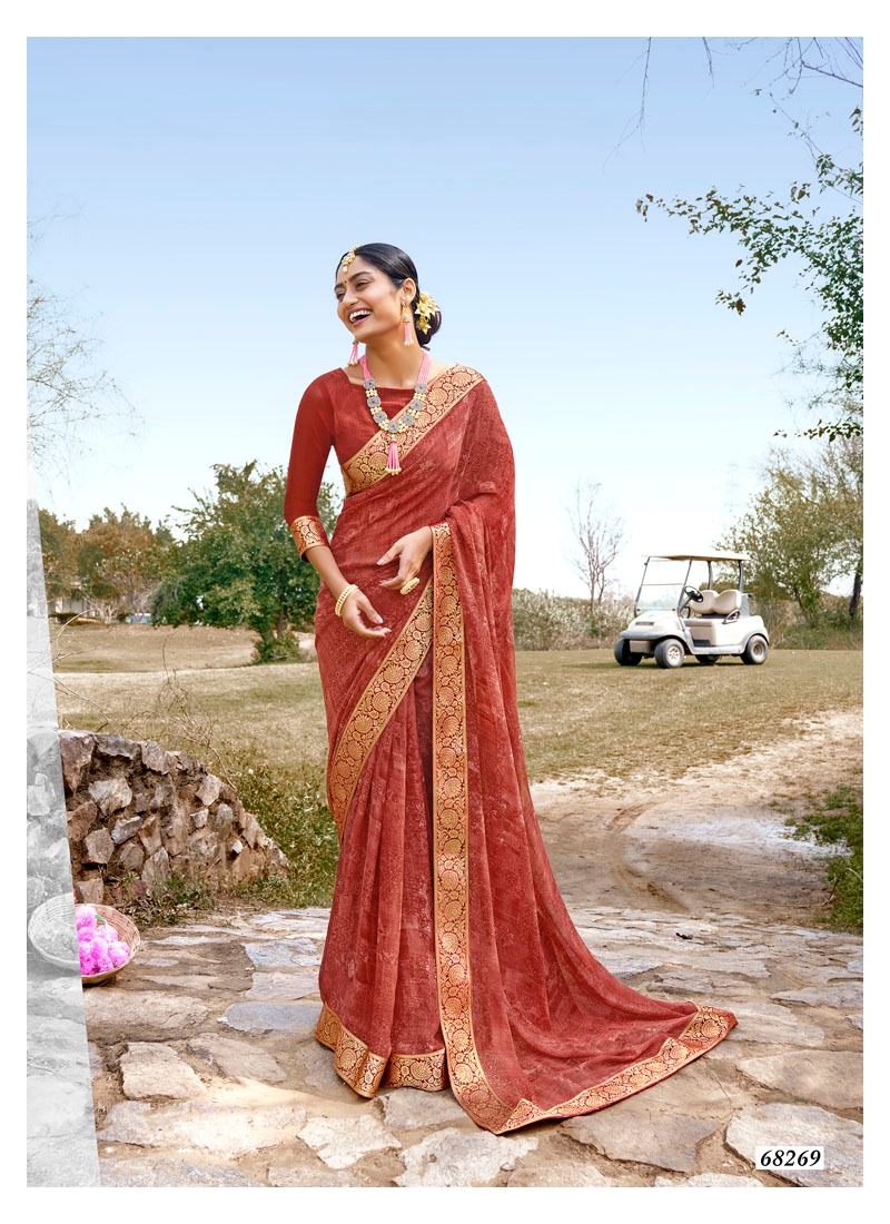 Antra Present Kishori Georgette Printed Saree Good Looking Collection