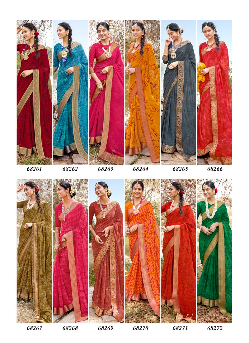 Antra Present Kishori Georgette Printed Saree Good Looking Collection