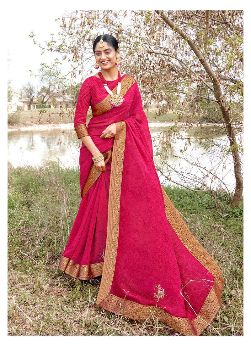 Antra Present Kishori Georgette Printed Saree Good Looking Collection