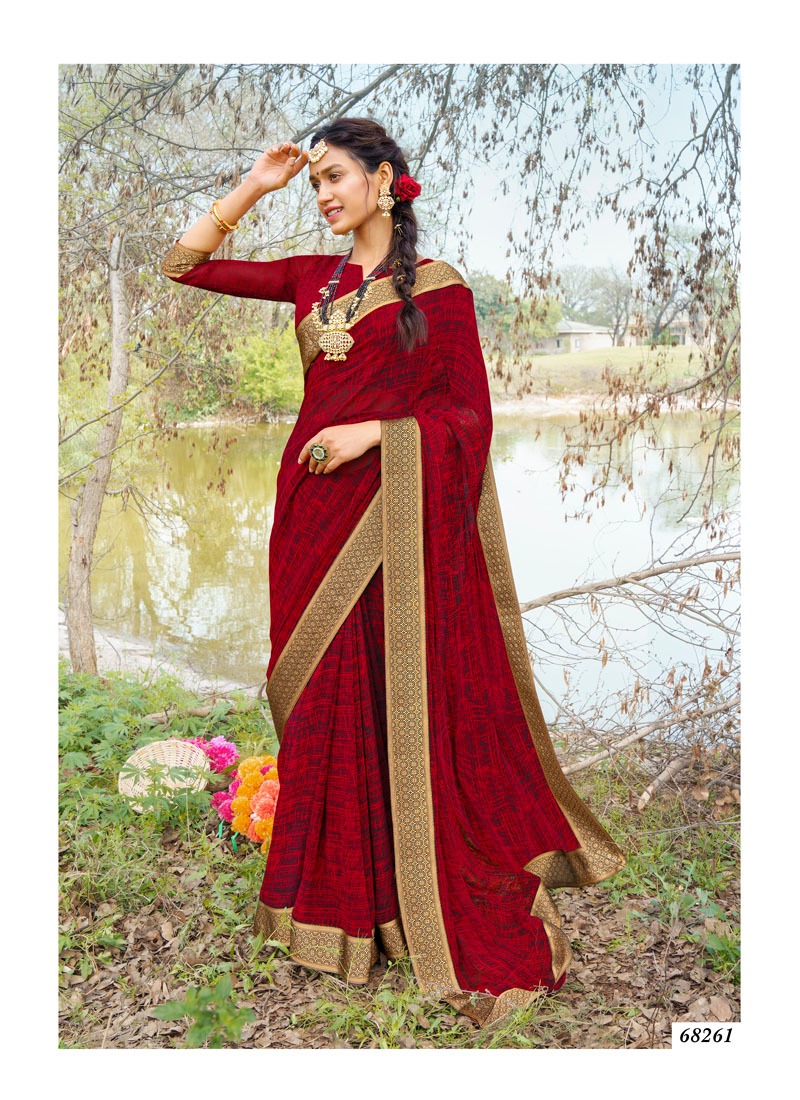 Antra Present Kishori Georgette Printed Saree Good Looking Collection