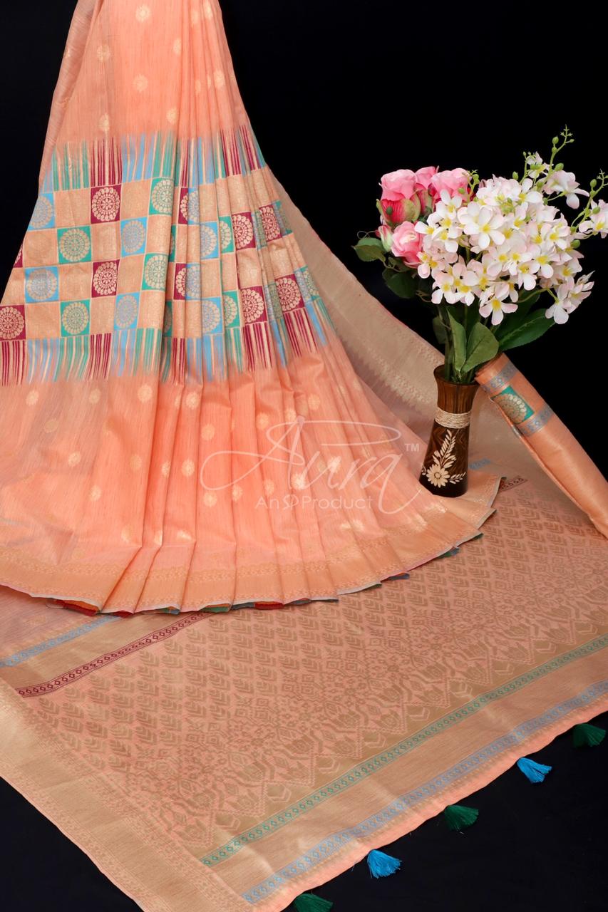 Aura Saree Launch Aarika Cotton Bright And Beautiful Colour Saree Catalogs Supplier