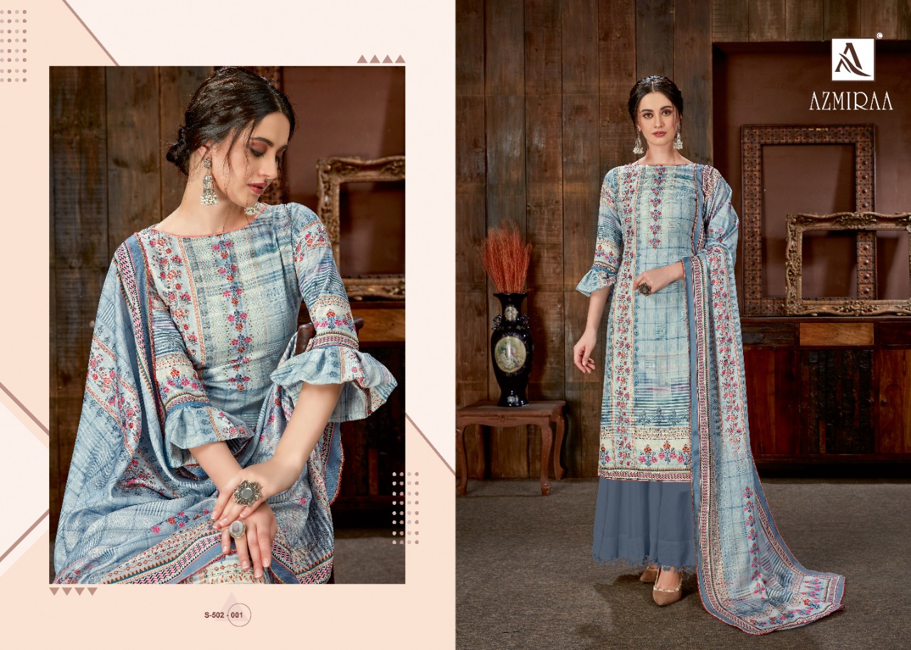 Azmiraa By Alok Suits Wool Pashmina Digital Print Branded Salwar Suits At Affordable Rate