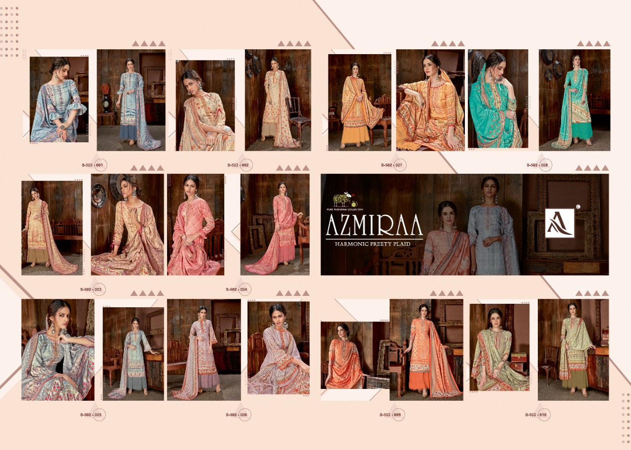 Azmiraa By Alok Suits Wool Pashmina Digital Print Branded Salwar Suits At Affordable Rate