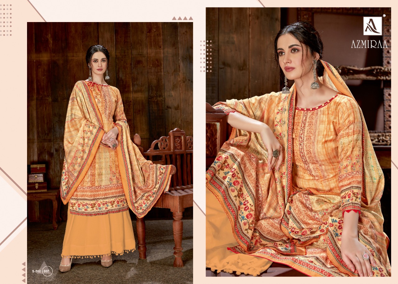 Azmiraa By Alok Suits Wool Pashmina Digital Print Branded Salwar Suits At Affordable Rate