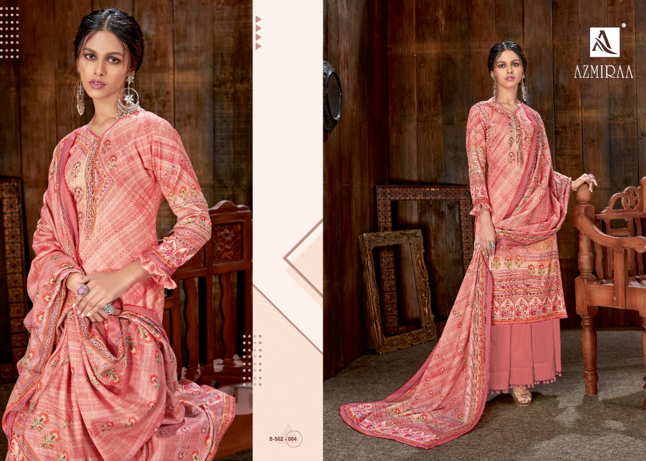 Azmiraa By Alok Suits Wool Pashmina Digital Print Branded Salwar Suits At Affordable Rate