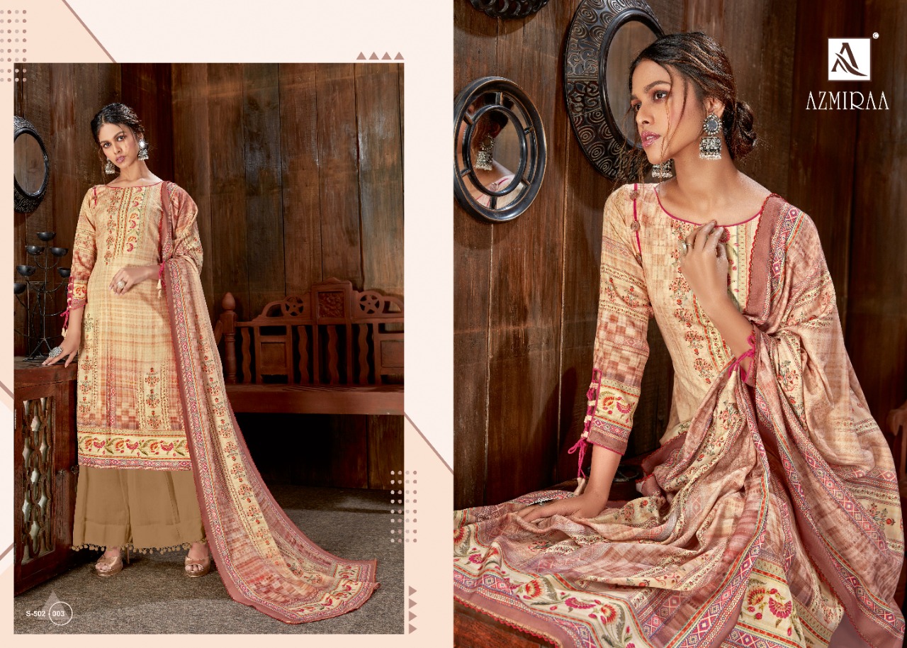 Azmiraa By Alok Suits Wool Pashmina Digital Print Branded Salwar Suits At Affordable Rate