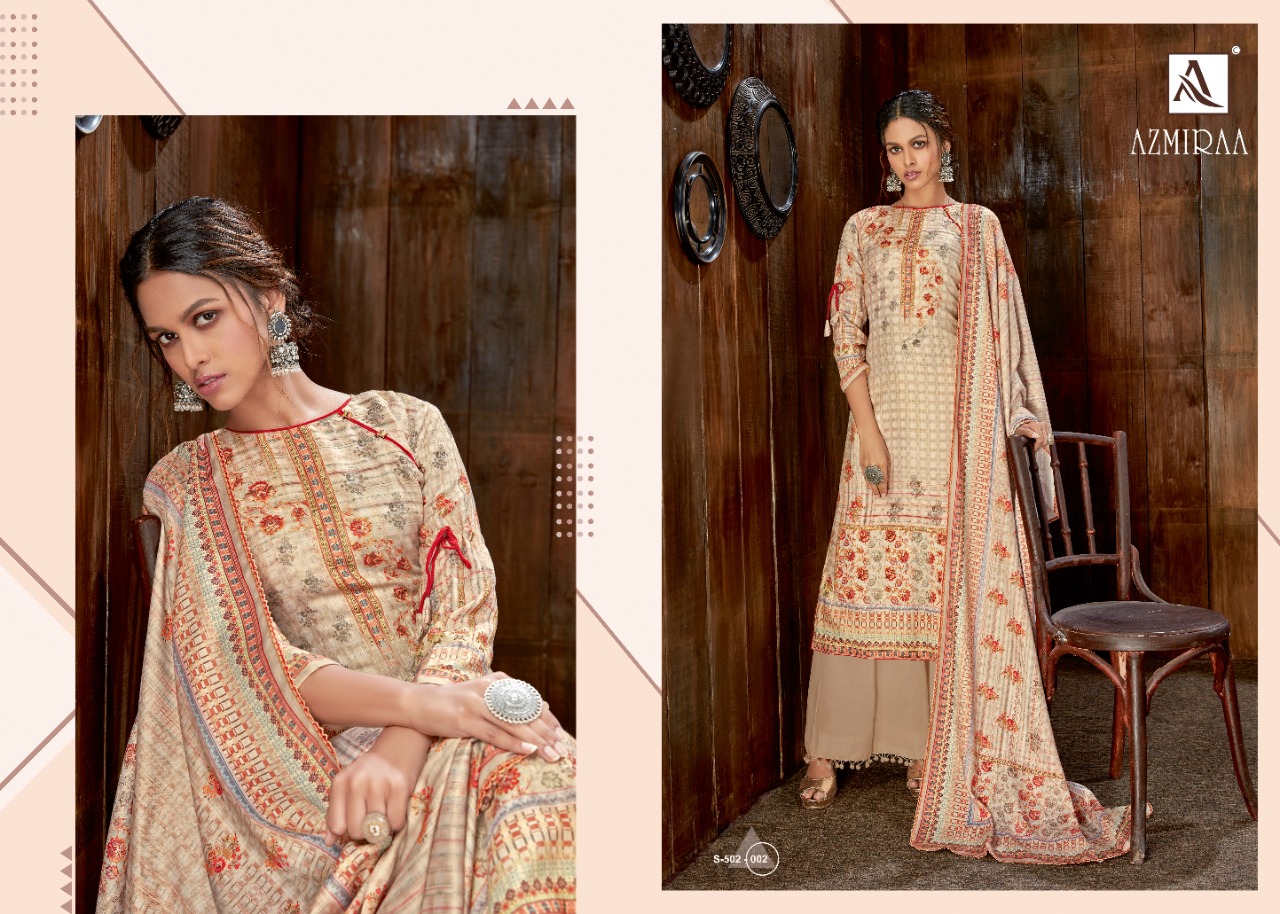 Azmiraa By Alok Suits Wool Pashmina Digital Print Branded Salwar Suits At Affordable Rate