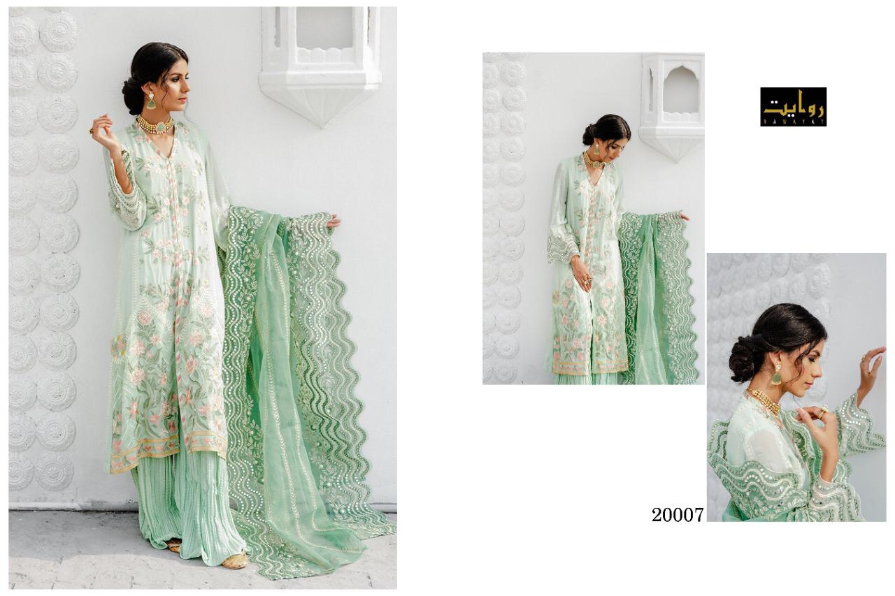 Cross Stitch Chiffon By Rawayat Georgette With Embroidery Work Exclusive Pakistani Suits