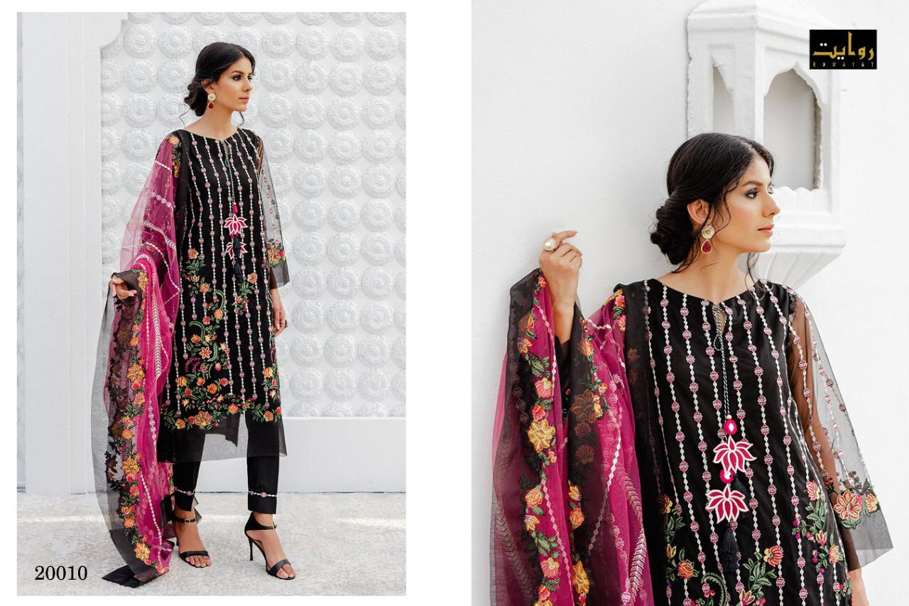 Cross Stitch Chiffon By Rawayat Georgette With Embroidery Work Exclusive Pakistani Suits