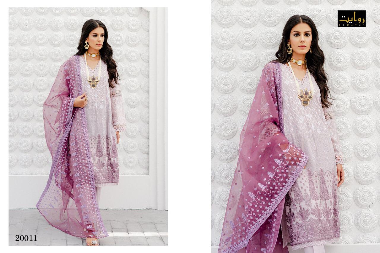 Cross Stitch Chiffon By Rawayat Georgette With Embroidery Work Exclusive Pakistani Suits