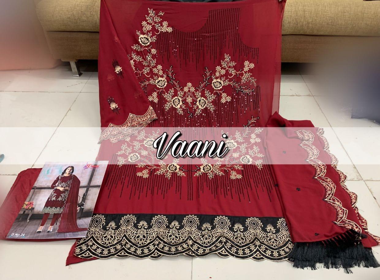 Dani Fashions Vaani Vol 2 Georgette Heavy Work Ladies Suits Wholesale Store