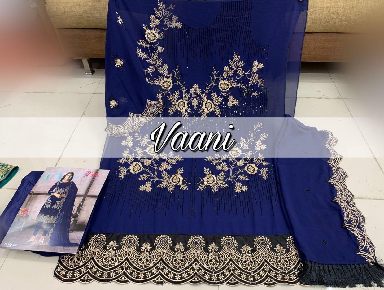 Dani Fashions Vaani Vol 2 Georgette Heavy Work Ladies Suits Wholesale Store