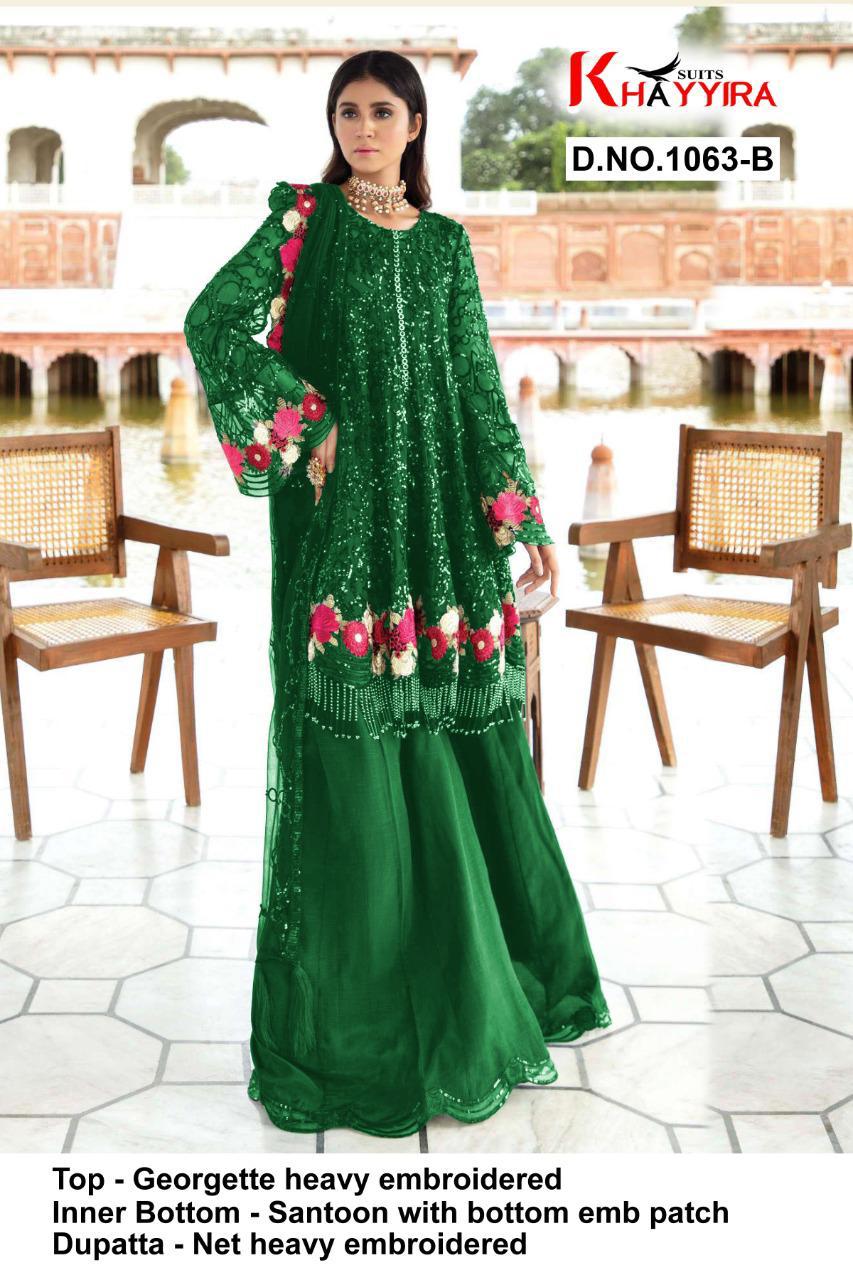 Eleonora Edition 1063 By Khayyira Georgette Embroidery Pakistani Dress Materials