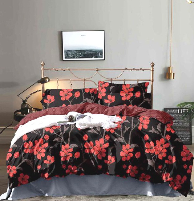 K4u Present Florance Soft Cotton King Size Bedsheet With Pillow Cover And Comforter