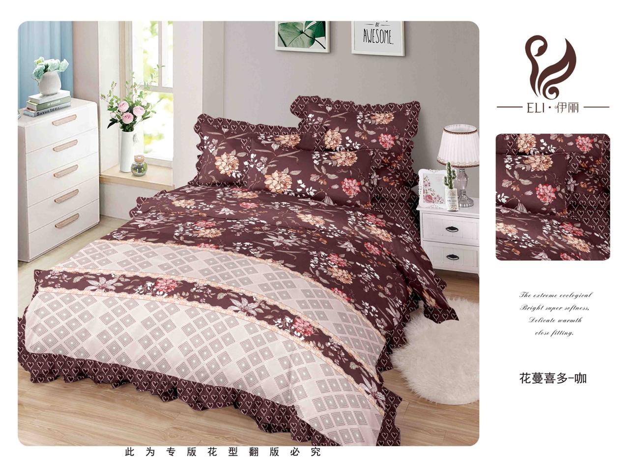 K4u Present Florance Soft Cotton King Size Bedsheet With Pillow Cover And Comforter