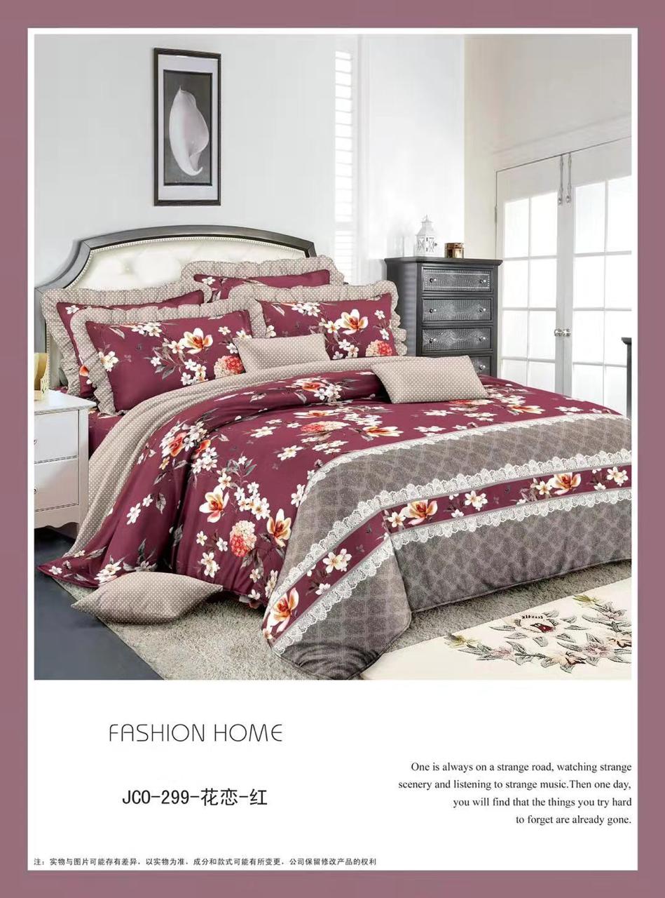 K4u Present Florance Soft Cotton King Size Bedsheet With Pillow Cover And Comforter