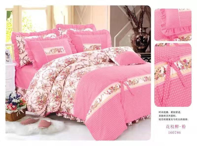 K4u Present Florance Soft Cotton King Size Bedsheet With Pillow Cover And Comforter