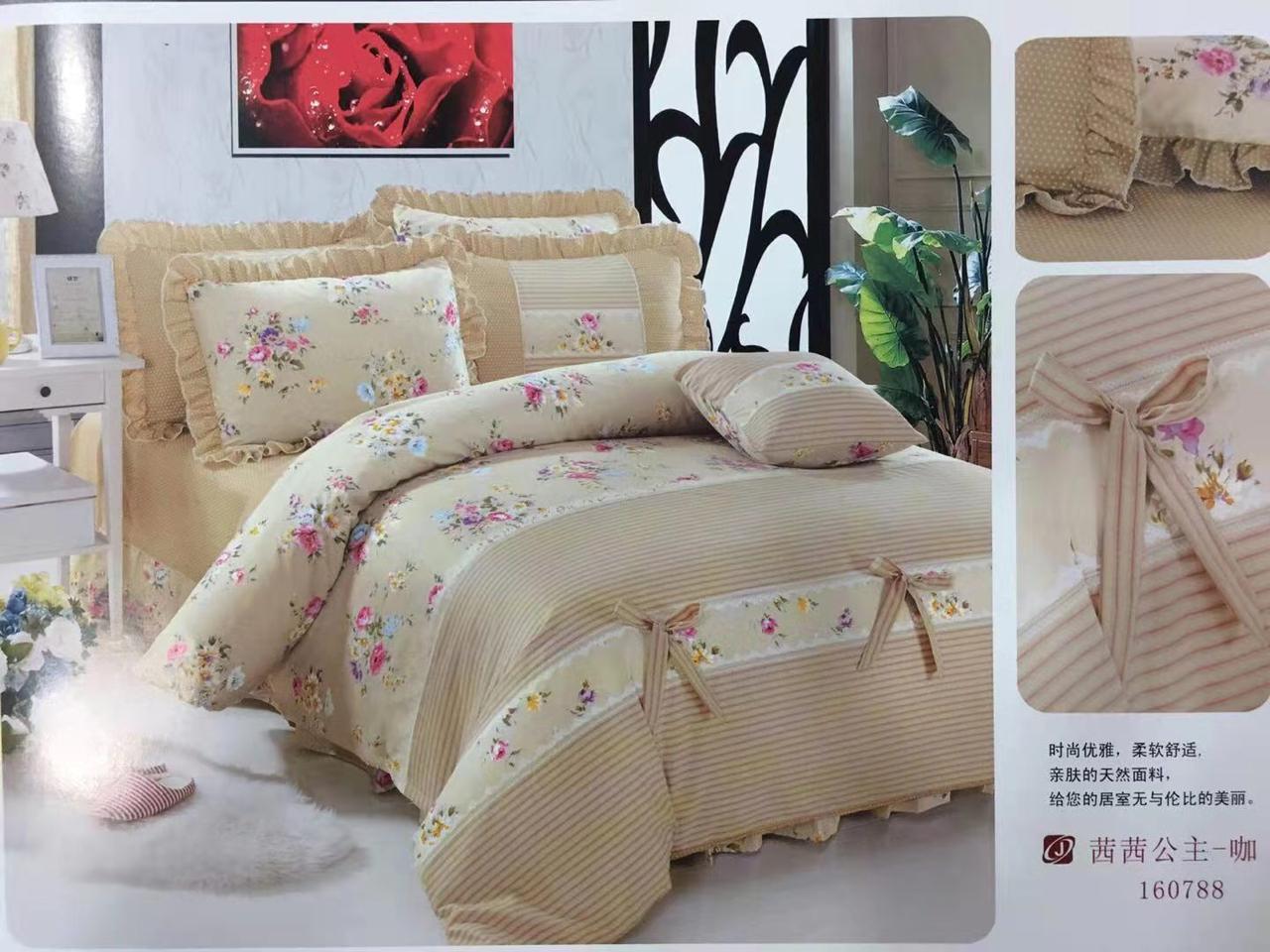 K4u Present Florance Soft Cotton King Size Bedsheet With Pillow Cover And Comforter