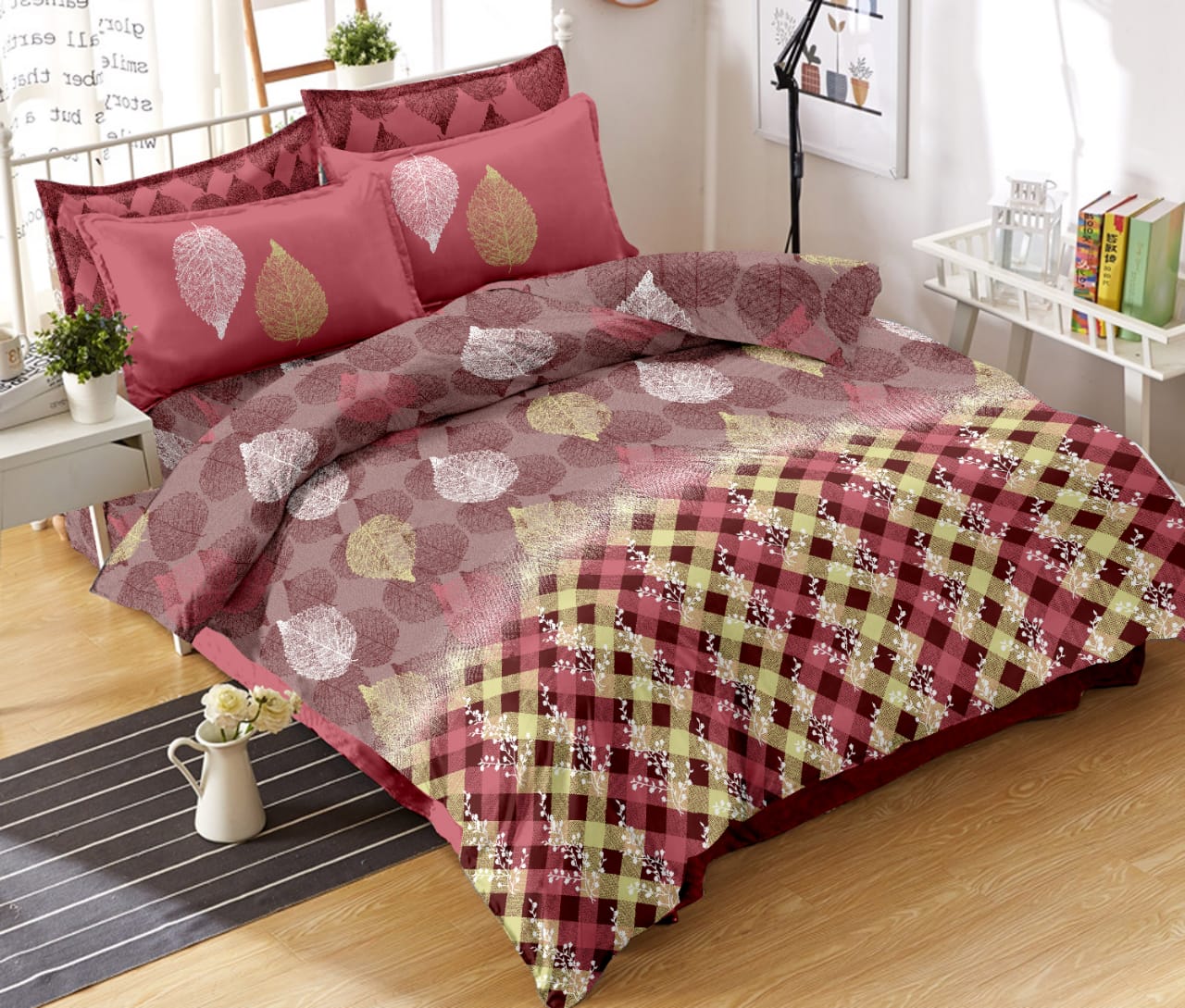 K4u Wonderland King Size Cotton Bedsheet With Matching Penal Pillow Cover