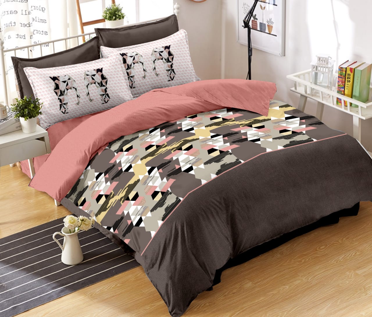 K4u Wonderland King Size Cotton Bedsheet With Matching Penal Pillow Cover