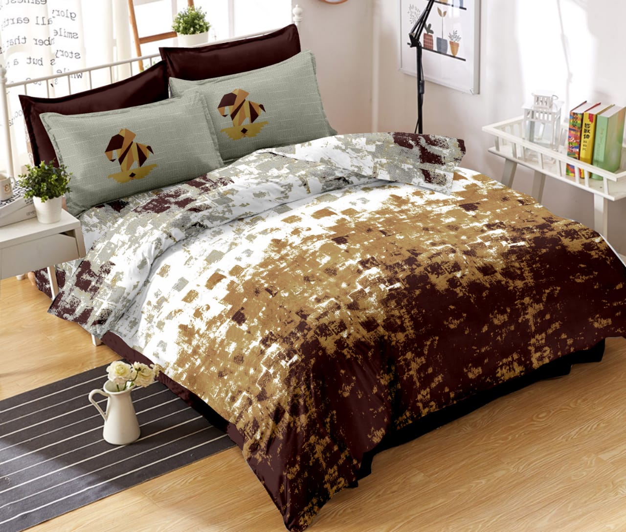 K4u Wonderland King Size Cotton Bedsheet With Matching Penal Pillow Cover