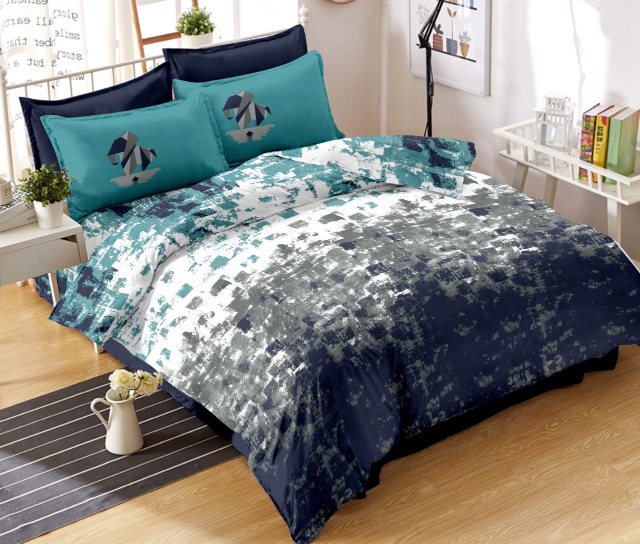 K4u Wonderland King Size Cotton Bedsheet With Matching Penal Pillow Cover