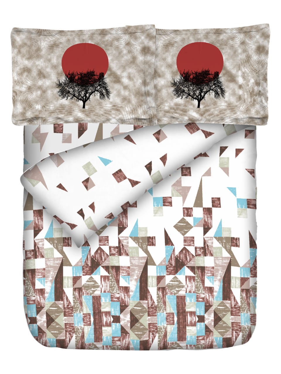 K4u Wonderland King Size Cotton Bedsheet With Matching Penal Pillow Cover