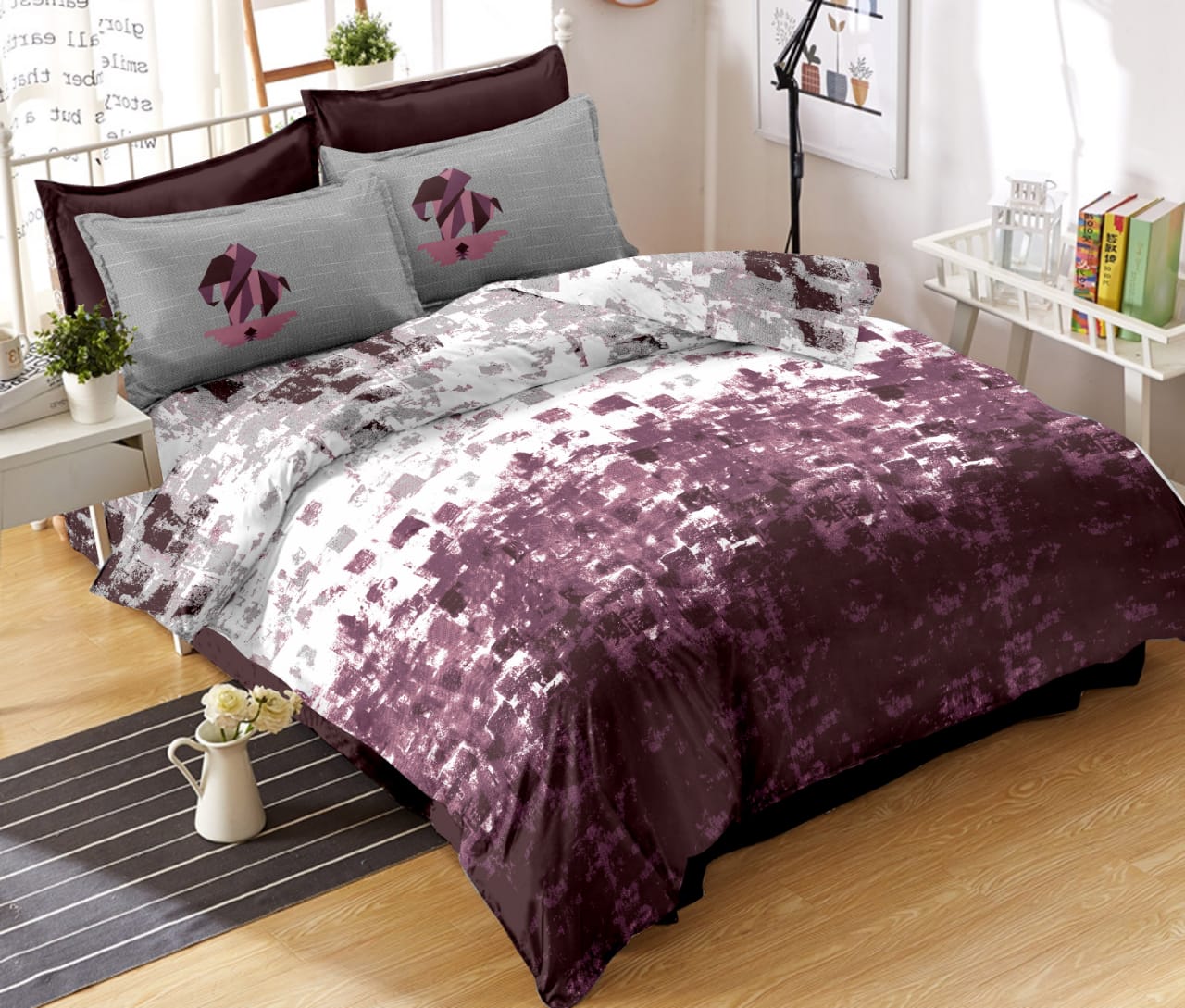 K4u Wonderland King Size Cotton Bedsheet With Matching Penal Pillow Cover