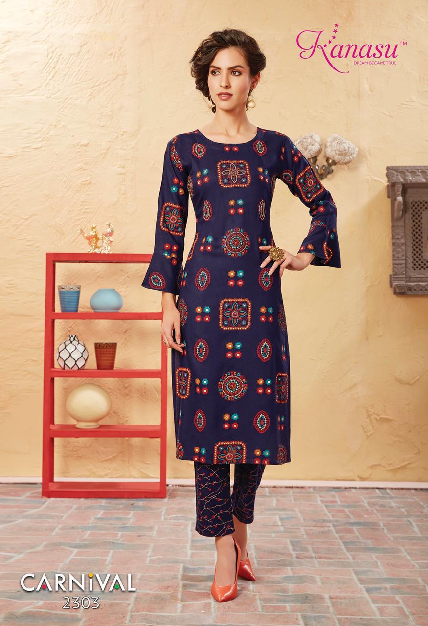 Kanasu Presenting Carnival Rayon Exclusive Top With Printed Bottom Online Shopping