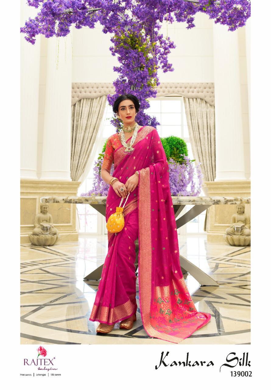 Kankara Silk By Raj Tex Chanderi Patola 139001-139006 Series New Design Print Saree Catalogs