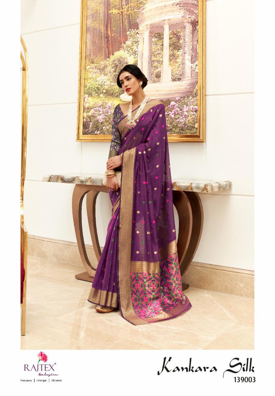 Kankara Silk By Raj Tex Chanderi Patola 139001-139006 Series New Design Print Saree Catalogs