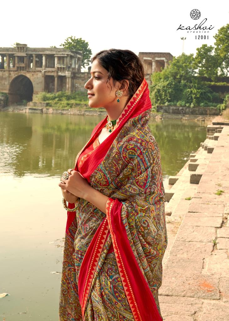 Kashvi Creation Fiza Malmal Georgette With Border Casual Wear Saree Wholesaler