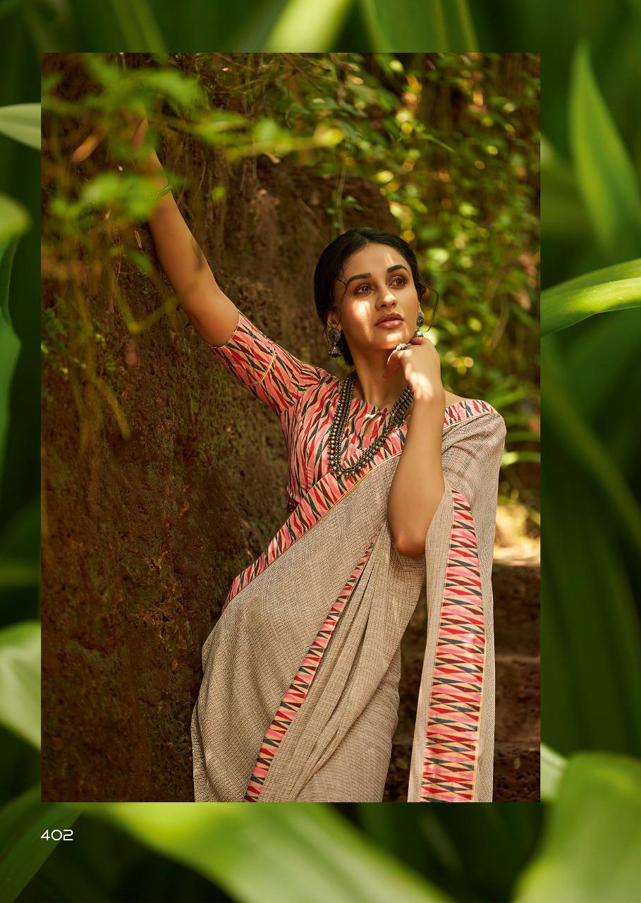 Kashvi Creation Presents Mehar Georgette Printed With Border Casual Wear Synthetic Saree