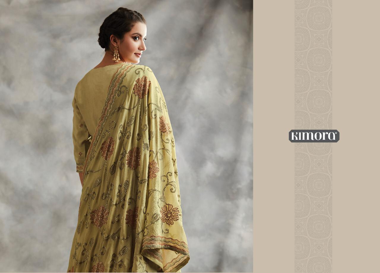 Kimora Heer Fitoor Chinon Chiffon With Jaal Embroidery And Border Latest Dress Materials In India