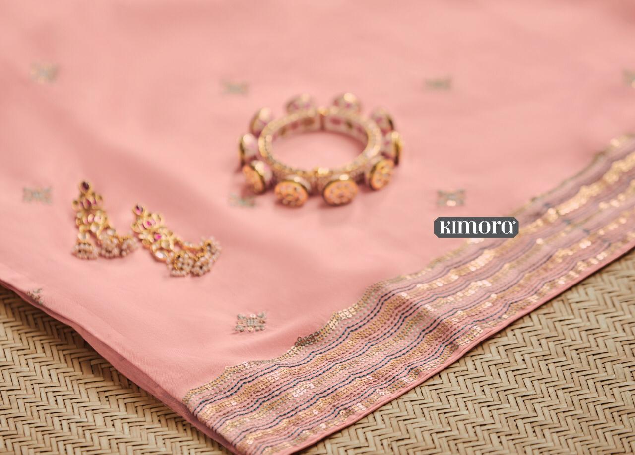 Kimora Heer Fitoor Chinon Chiffon With Jaal Embroidery And Border Latest Dress Materials In India