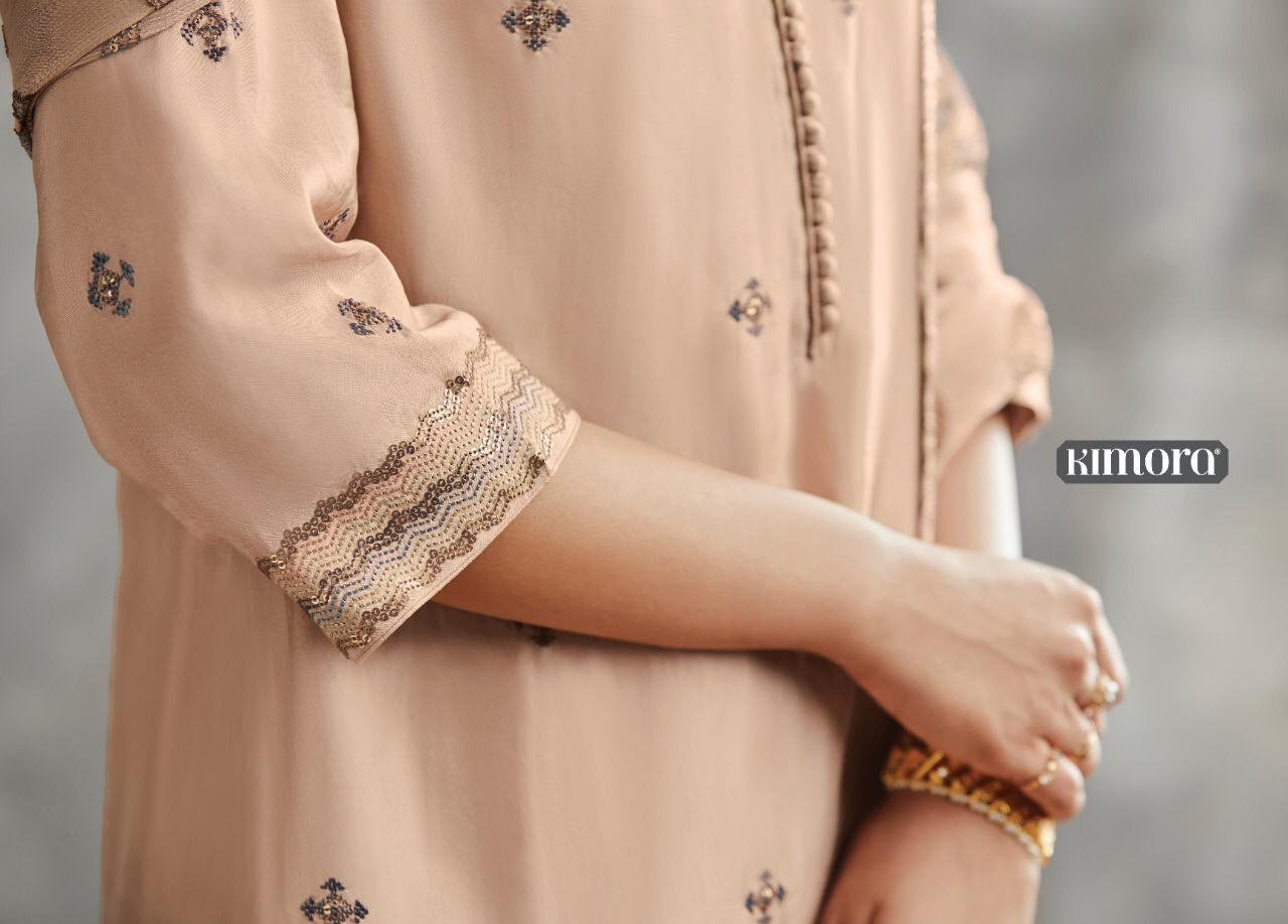 Kimora Heer Fitoor Chinon Chiffon With Jaal Embroidery And Border Latest Dress Materials In India