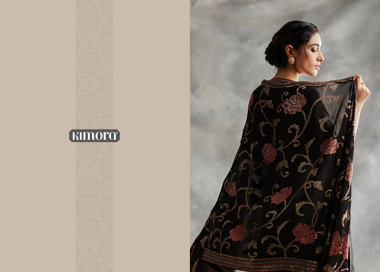 Kimora Heer Fitoor Chinon Chiffon With Jaal Embroidery And Border Latest Dress Materials In India