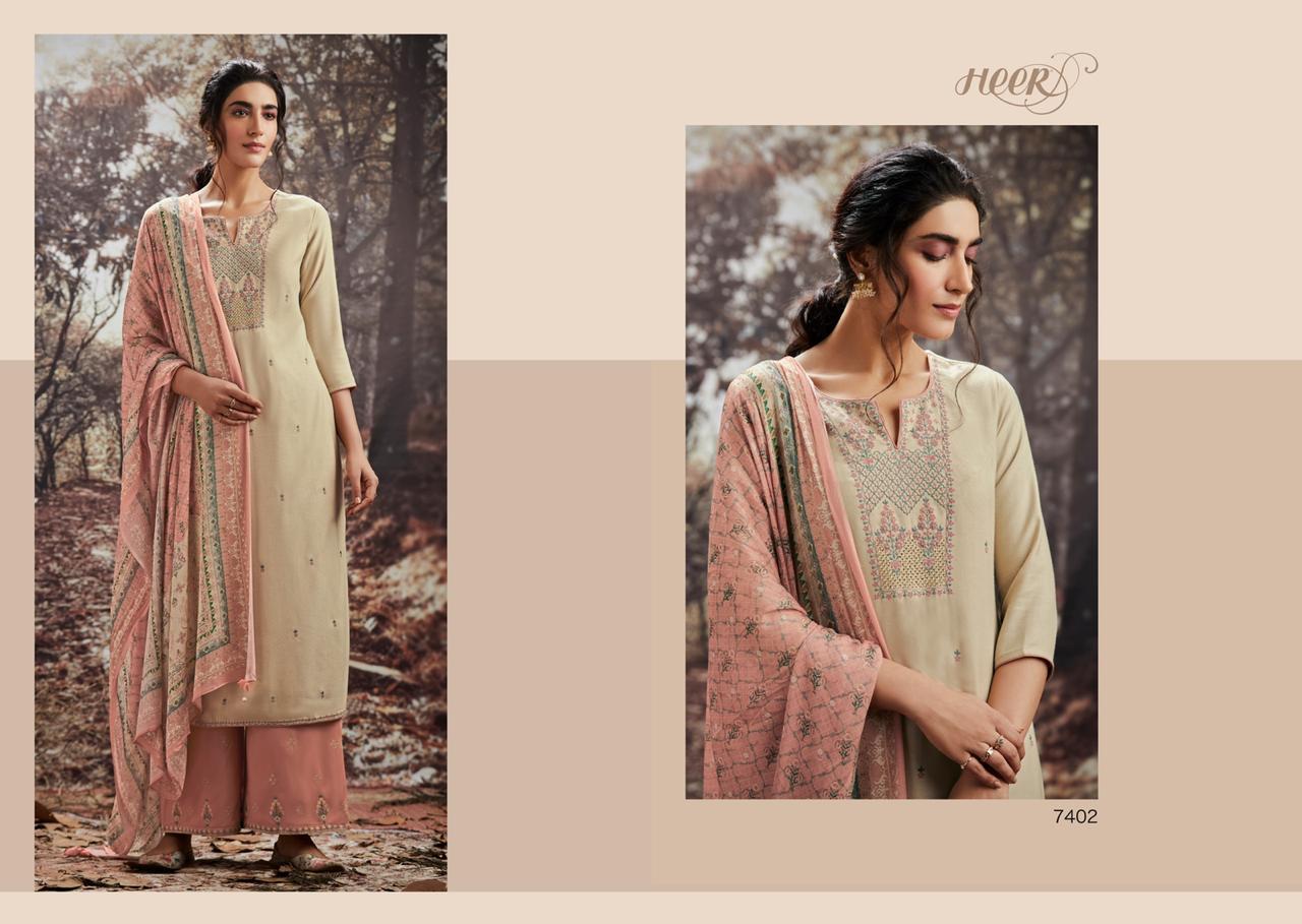 Kimora Heer Sukoon Pashmina Winter Branded Suits Collections 2020 In Surat Textile Market