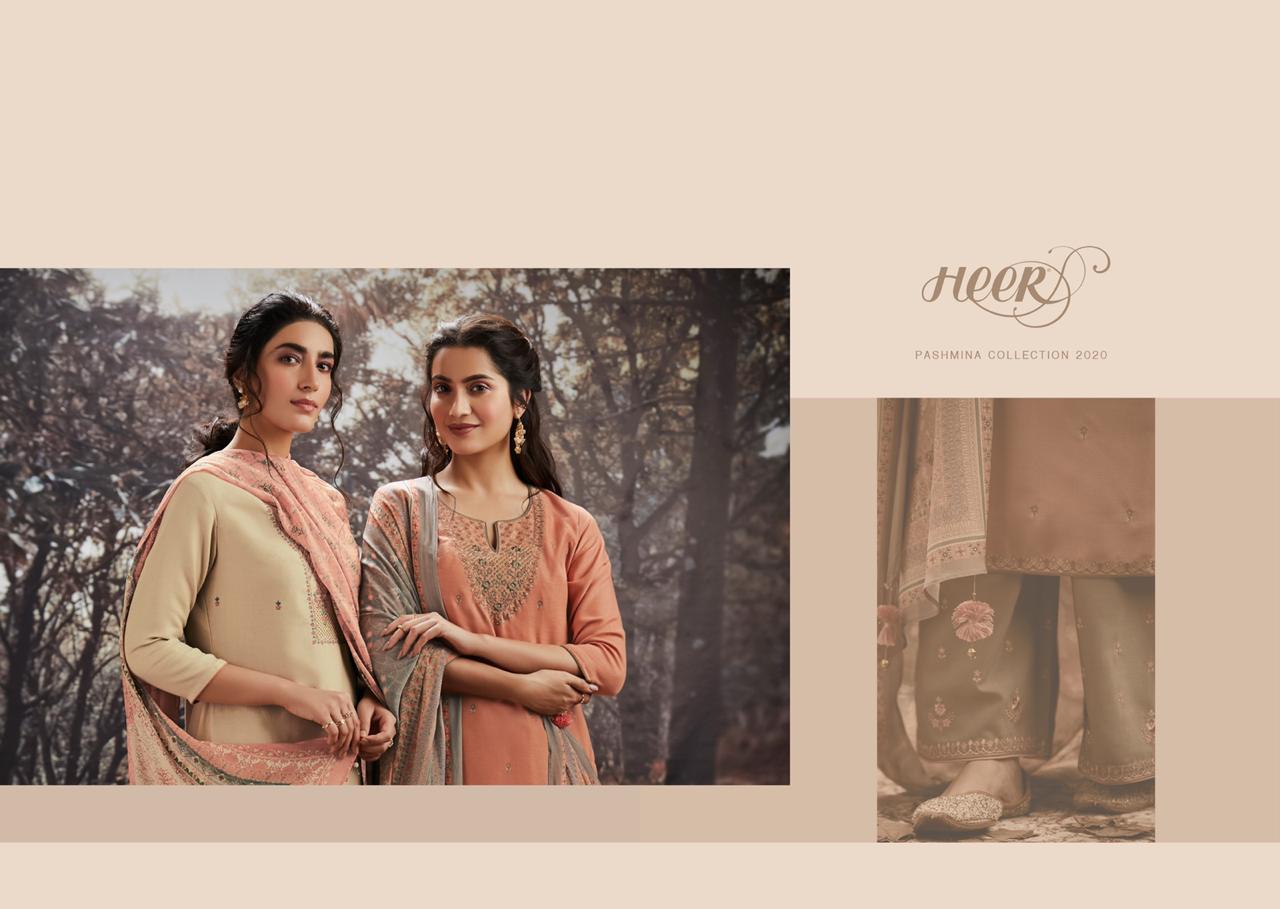 Kimora Heer Sukoon Pashmina Winter Branded Suits Collections 2020 In Surat Textile Market