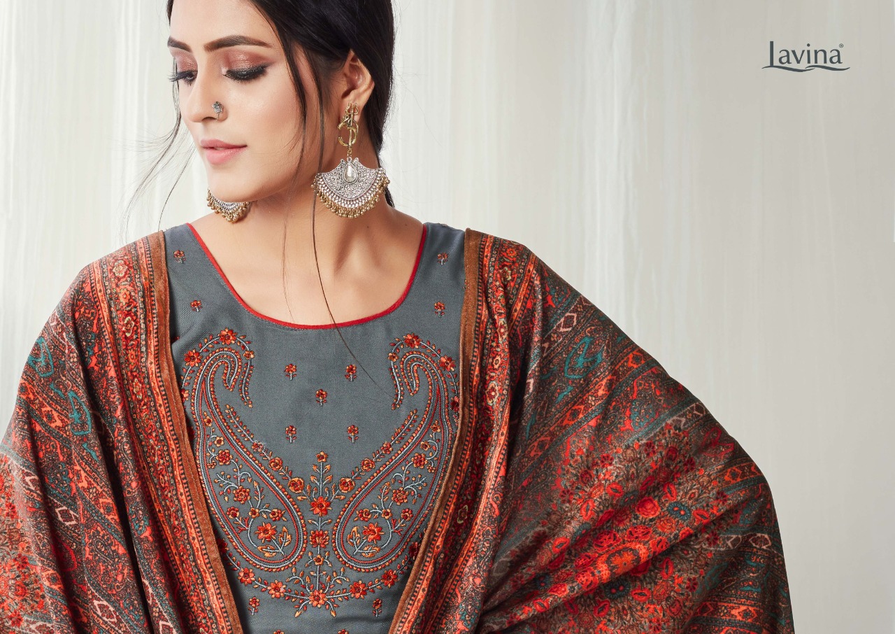 Lavina Launching Lavina Vol 114 Pashmina Embroidery Work Exclusive Winter Collections For Suits