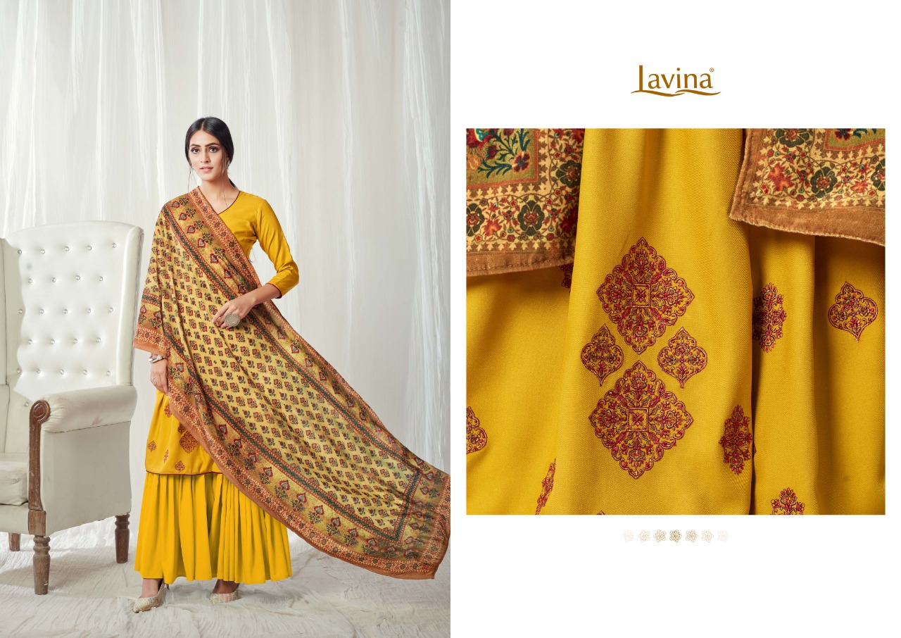Lavina Launching Lavina Vol 114 Pashmina Embroidery Work Exclusive Winter Collections For Suits