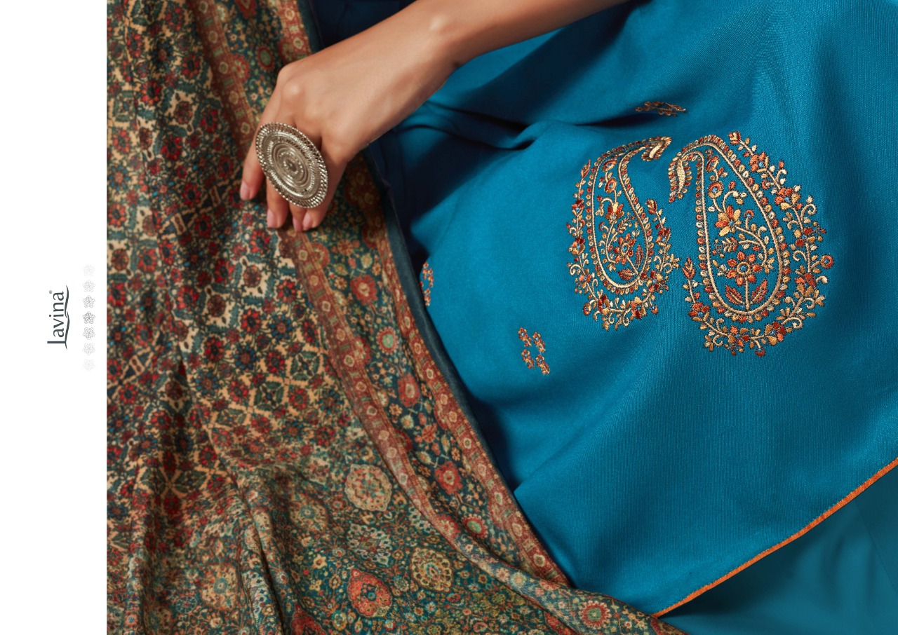 Lavina Launching Lavina Vol 114 Pashmina Embroidery Work Exclusive Winter Collections For Suits