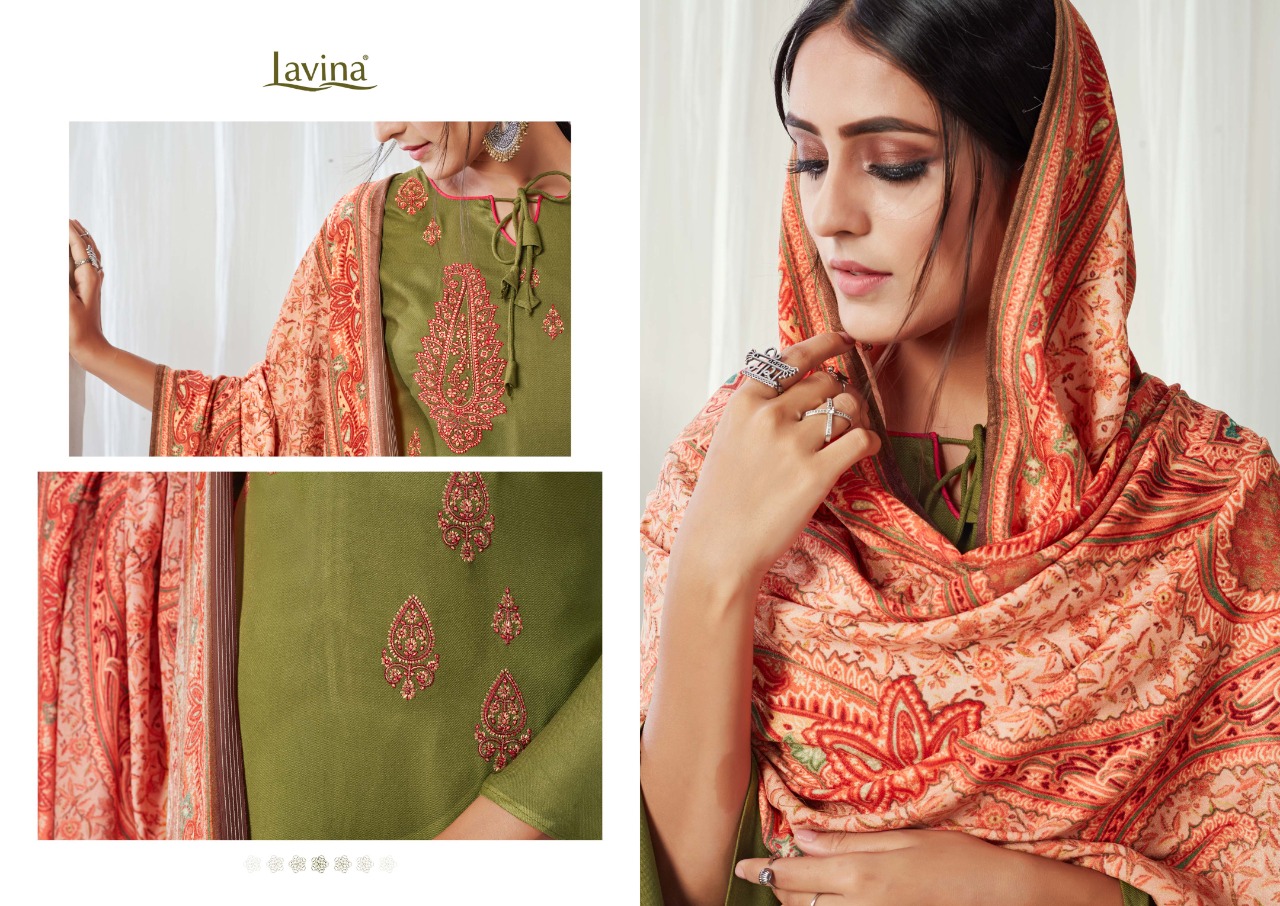 Lavina Launching Lavina Vol 114 Pashmina Embroidery Work Exclusive Winter Collections For Suits