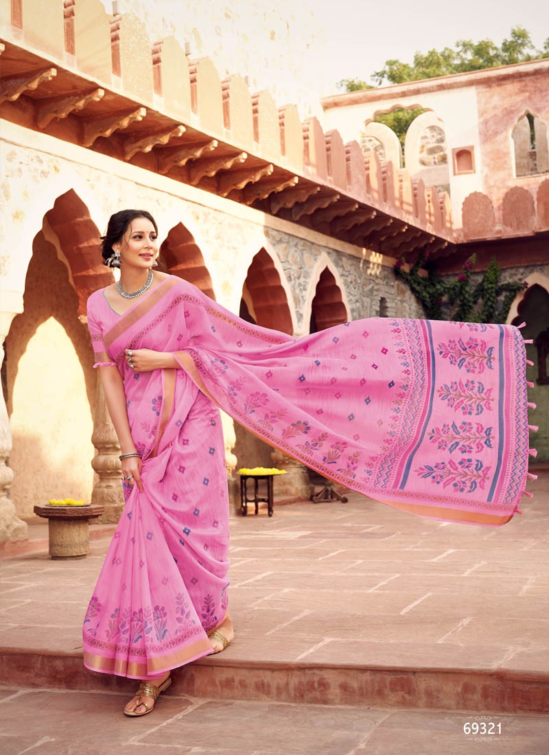 Lifestyle Vivanta Cotton Vol 2 Linen Fancy Cotton Print Ethnic Wear Saree Catalogs Wholesaler