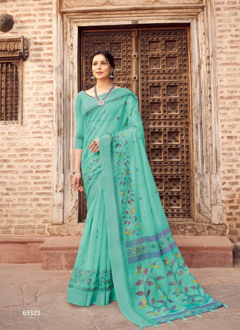 Lifestyle Vivanta Cotton Vol 2 Linen Fancy Cotton Print Ethnic Wear Saree Catalogs Wholesaler