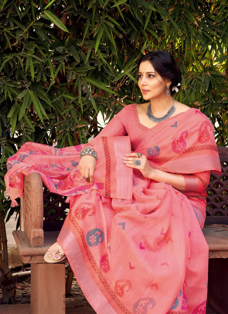 Lifestyle Vivanta Cotton Vol 2 Linen Fancy Cotton Print Ethnic Wear Saree Catalogs Wholesaler