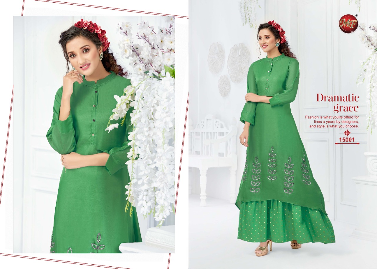 M F Presents Festival New Style Fancy Kurti With Long Inner Online Supplier In Surat Market