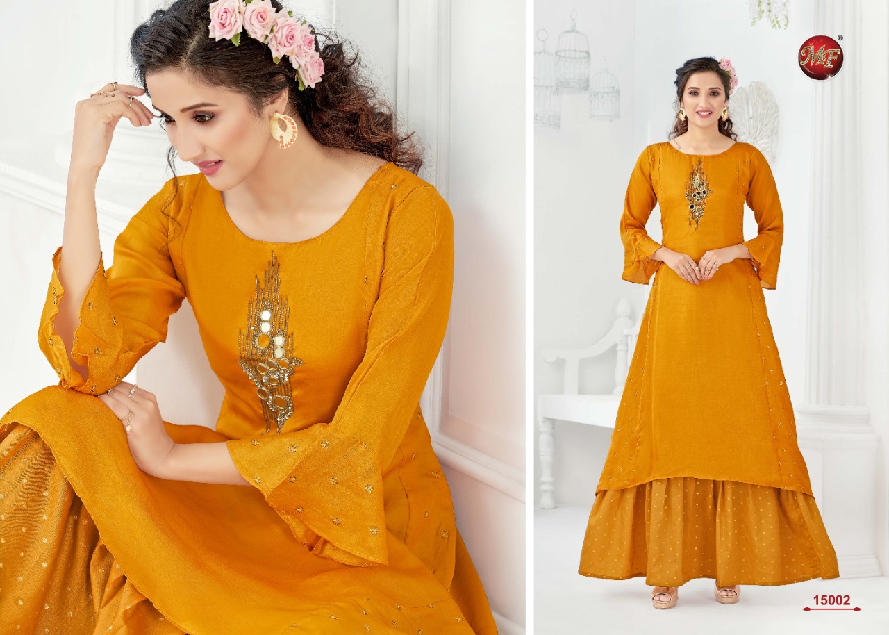 M F Presents Festival New Style Fancy Kurti With Long Inner Online Supplier In Surat Market